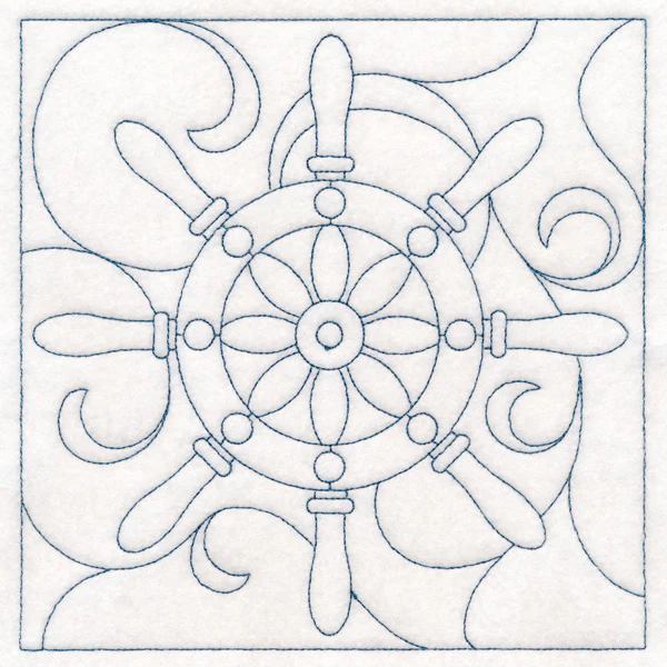 Nautical Quilting - Ship's Wheel (Double Run) - Image 2
