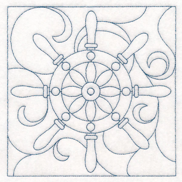 Nautical Quilting - Ship's Wheel (Double Run) - Image 3