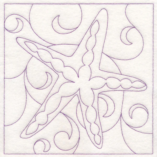 Nautical Quilting - Starfish (Double Run)