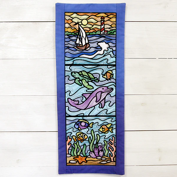 Nautical Stained Glass Square - Sailboat - Image 14