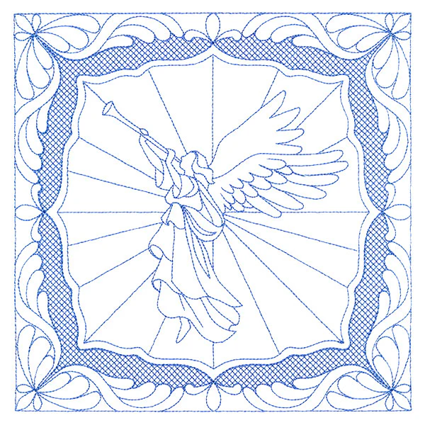 Night Divine Quilting Square - Angel (Double Run)