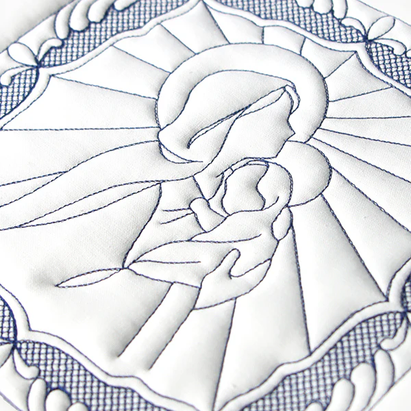 Night Divine Quilting Square - Mary and Jesus (Double Run) - Image 4