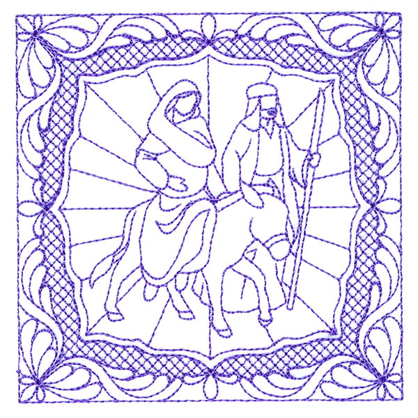 Night Divine Quilting Square - Mary and Joseph (Double Run) - Image 5