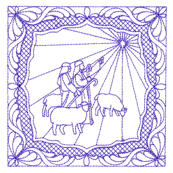 Night Divine Quilting Square - Shepherds (Double Run) - Image 5