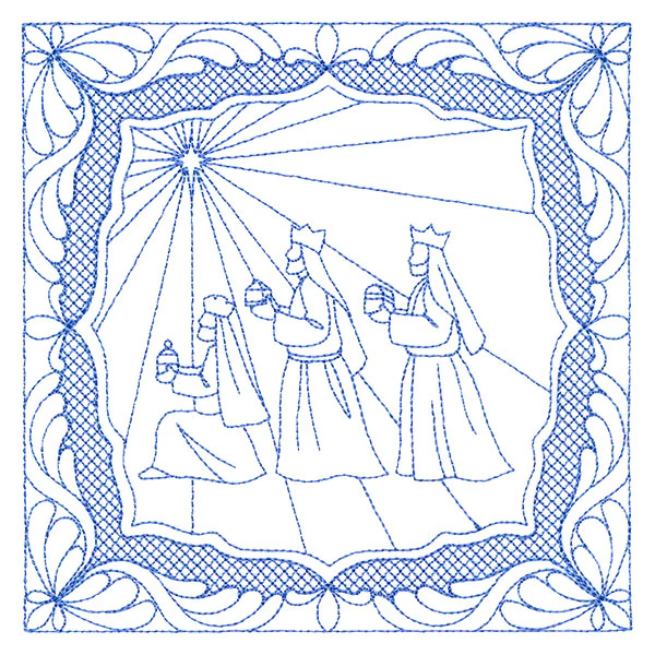 Night Divine Quilting Square - Three Wise Men (Double Run) - Image 3