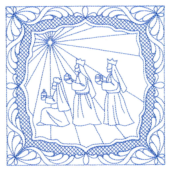 Night Divine Quilting Square - Three Wise Men (Double Run) - Image 4