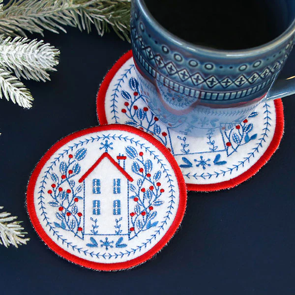Nordic Necessities Coaster - House (In-the-Hoop) - Image 5