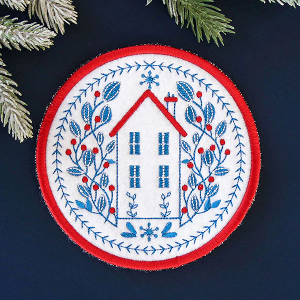 Nordic Necessities Coaster - House (In-the-Hoop) - Image 7