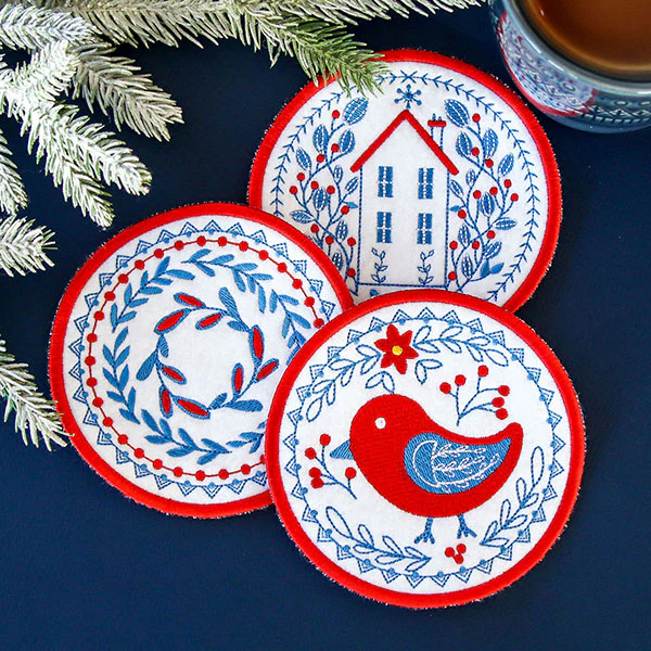 Nordic Necessities Coaster - House (In-the-Hoop) - Image 9
