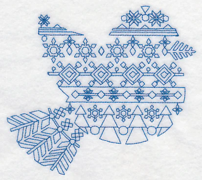 Nordic Winter Bird (Bluework) - Image 4