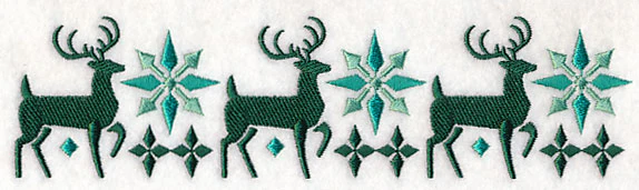 Nordic Winter Deer Border - Image 3