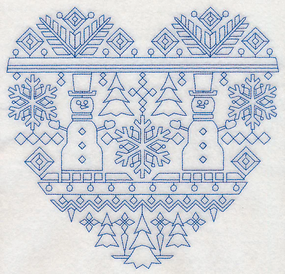 Nordic Winter Heart (Bluework)
