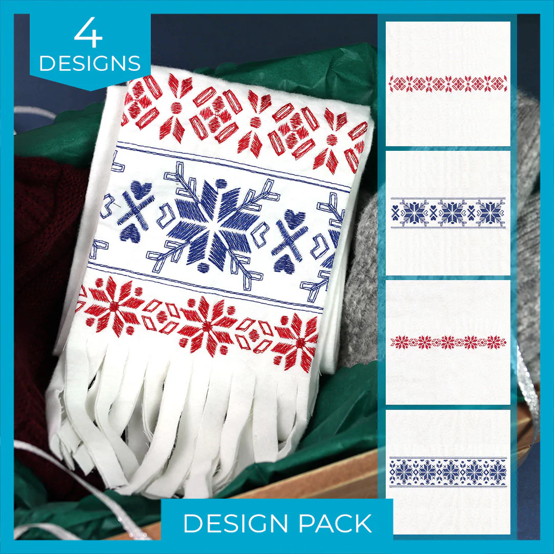Nordic Winter Repeatable Border Design Pack - Image 3