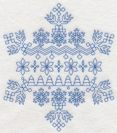 Nordic Winter Snowflake (Bluework) - Image 2