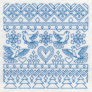 Nordic Winter Square (Bluework) - Image 4
