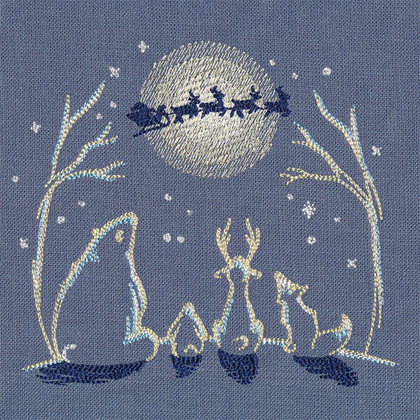 North Pole Animals and Santa's Flight Christmas Eve Scene - Image 3