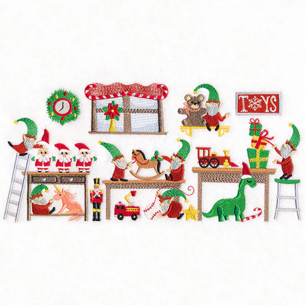 North Pole Workshop Shenanigans Gnome Border - Image 5