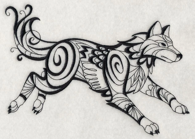 North Wind Wolf (Blackwork) - Image 4