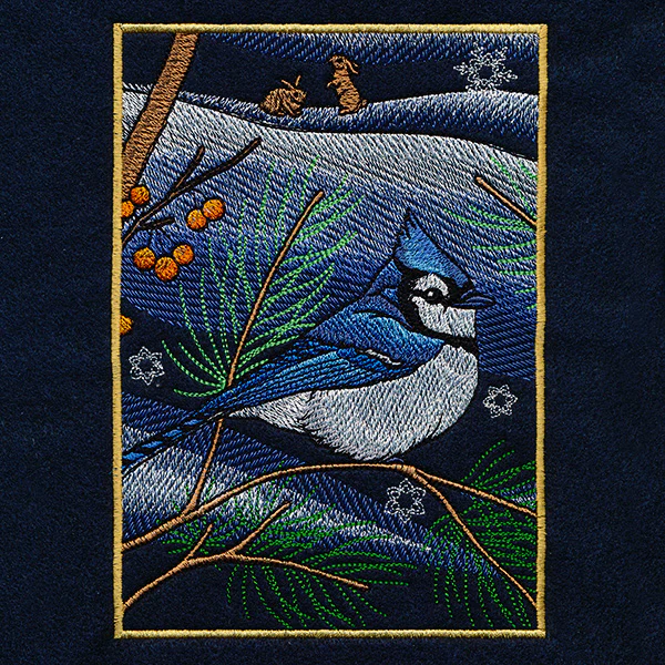 Northern Lights Blue Jays Panel Scene - Bottom Left - Image 11