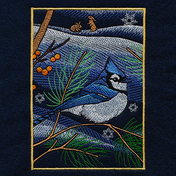 Northern Lights Blue Jays Panel Scene - Bottom Left - Image 16