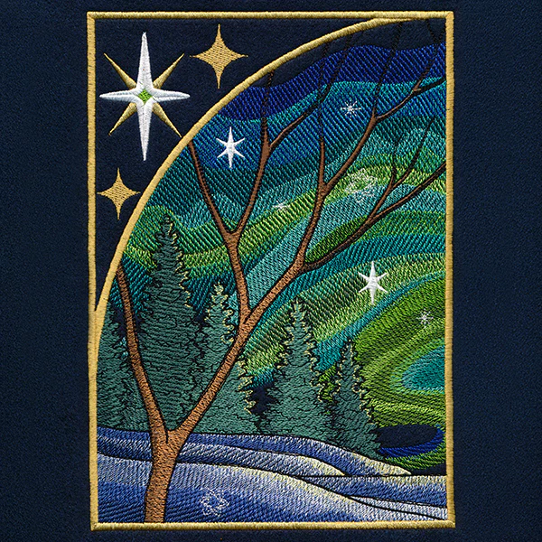Northern Lights Blue Jays Panel Scene - Upper Left - Image 13