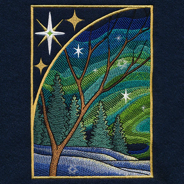 Northern Lights Blue Jays Panel Scene - Upper Left - Image 4