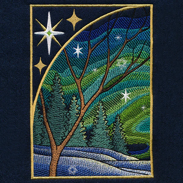 Northern Lights Blue Jays Panel Scene - Upper Left - Image 7