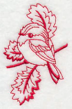 Northwoods Chickadee (Redwork)