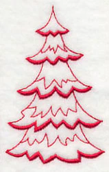 Northwoods Evergreen 1 (Redwork)