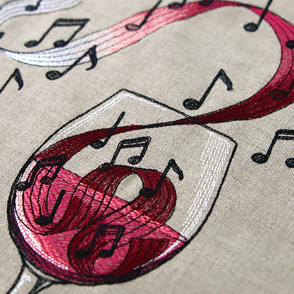 Notes of Flavor Wine Glass - Image 6