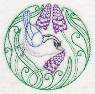 Nuthatch and Grape Hyacinth (Vintage) - Image 5