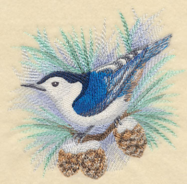 Nuthatch in Watercolor - Image 3