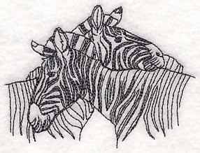 Nuzzling Zebras Etching - Image 4
