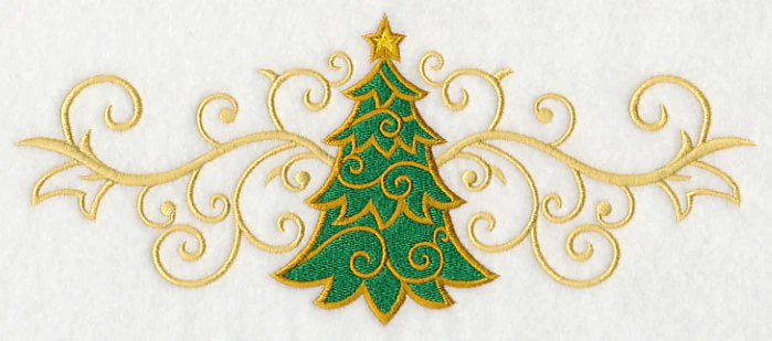 O Christmas Tree in Filigree Border - Image 2