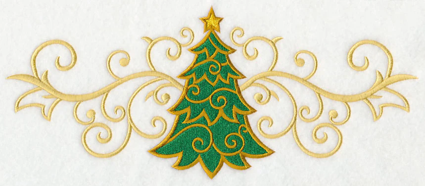 O Christmas Tree in Filigree Border - Image 6