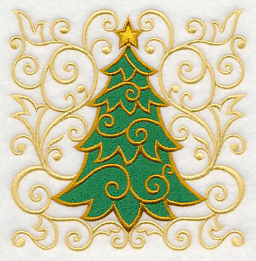 O Christmas Tree in Filigree Square - Image 4