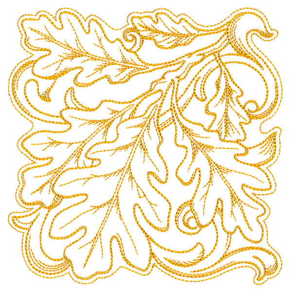 Oak Leaves in Autumn Square - Image 7