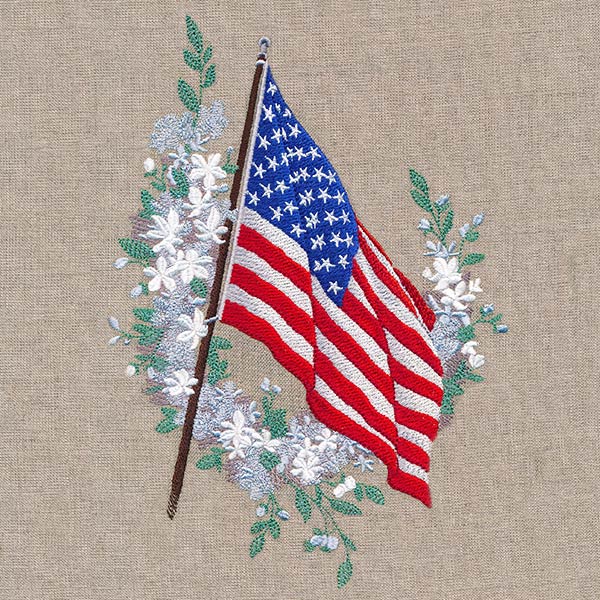 Old Glory Flag and Blooms - Image 3