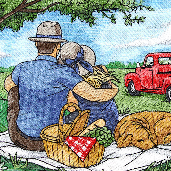 Old Time Picnics in the Park Scene - Image 2