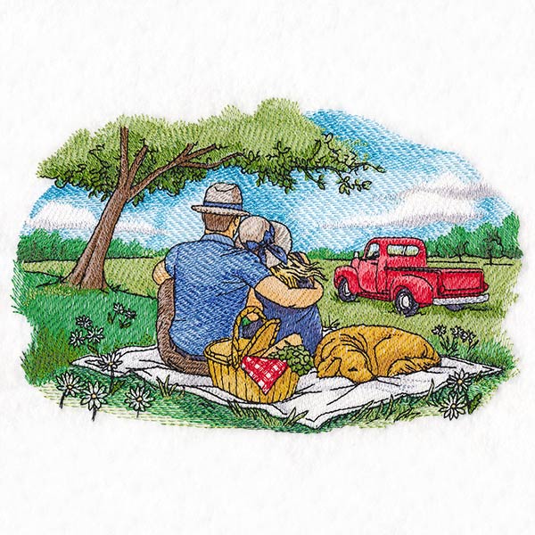 Old Time Picnics in the Park Scene - Image 5