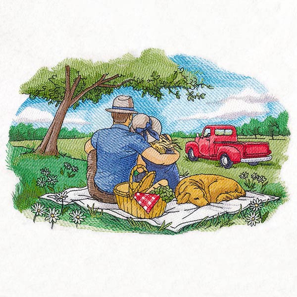 Old Time Picnics in the Park Scene - Image 9