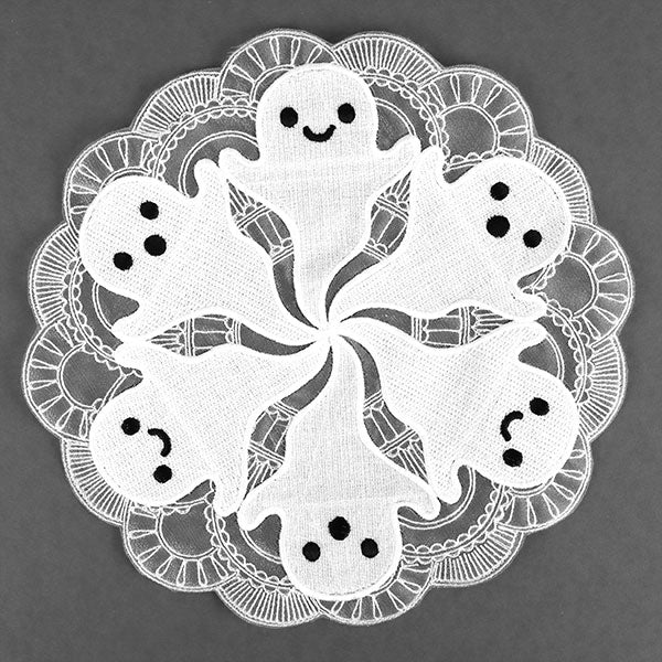 One for the Boos Ghost Doily (Organza)