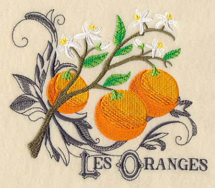 Oranges and Baroque Flourish (French) - Image 3