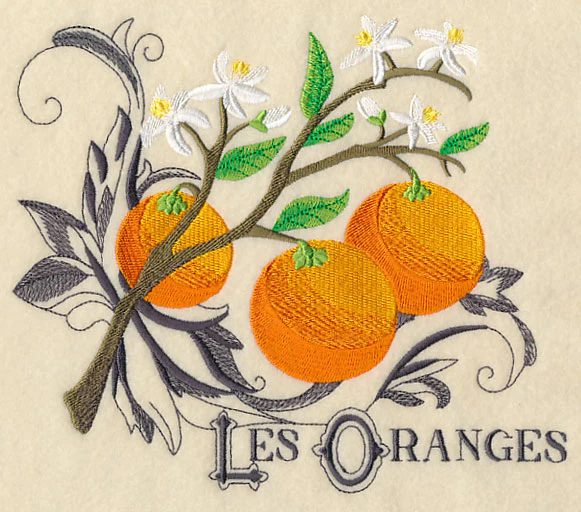 Oranges and Baroque Flourish (French) - Image 4