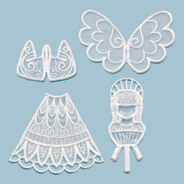 Organza Angel in 3D - Girl (Lace) - Image 2