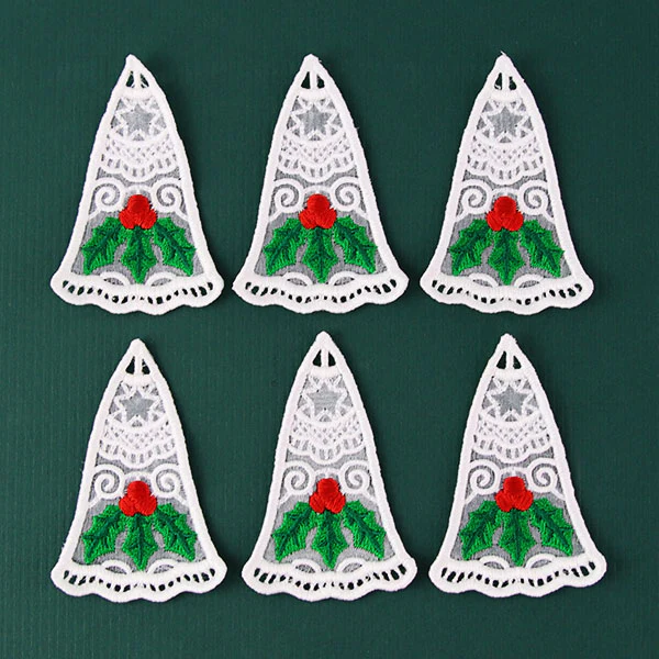 Organza Holly & Berries Bell in 3D (Lace) - Image 2