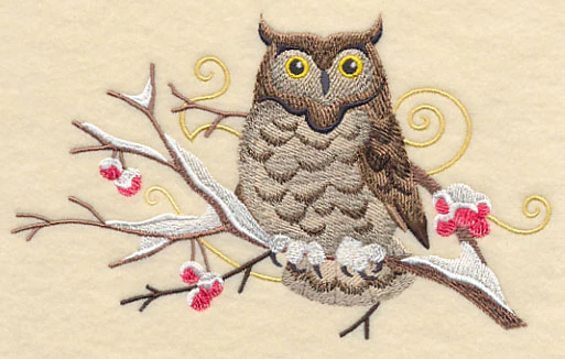 Owl and Winter Branch Spray - Image 4
