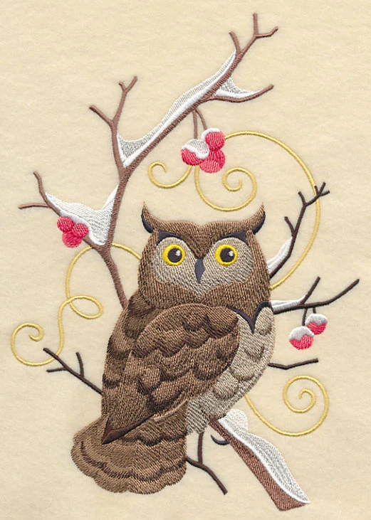 Owl and Winter Branch Wedge - Image 4