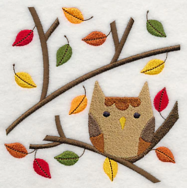 Owl in Autumn Branches - Image 4