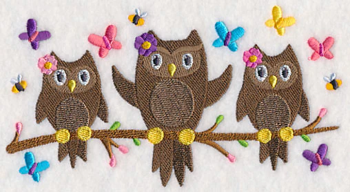 Owl Trio - Spring - Image 3